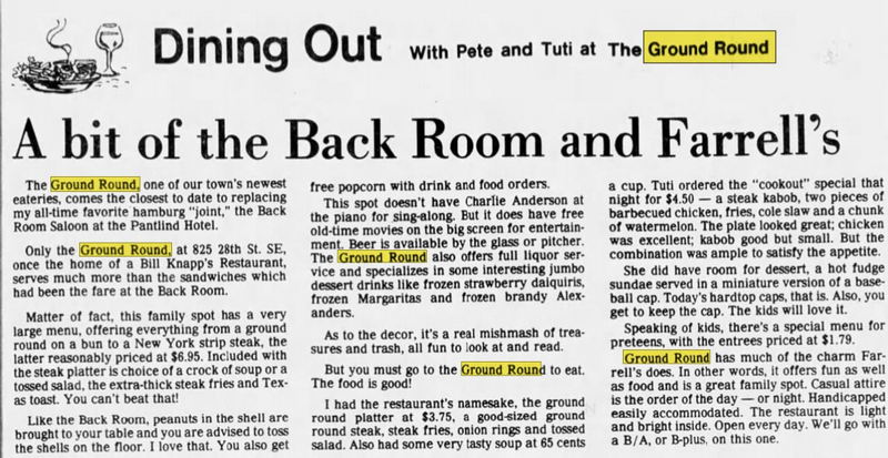 Ground Round - Jun 27 1980 Article (newer photo)